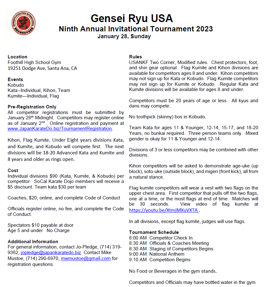 Gensei Ryu 2024 Tournament